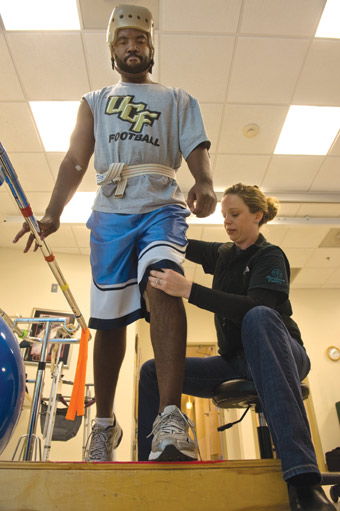 Shepherd Center patient during rehab